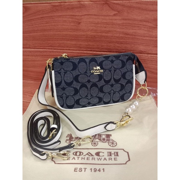 fashion tas wanita import, tas branded motif coach 6189 Slingbagtas coach selempang