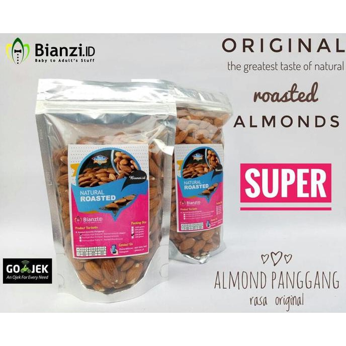 

Chasback Kacang Almond Blue Diamon Panggang Super Rasa Natural - Original 250Gr Terlaris