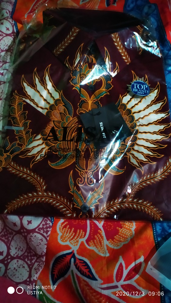 Kemeja Batik Pendek Alisan Slimfit 00158