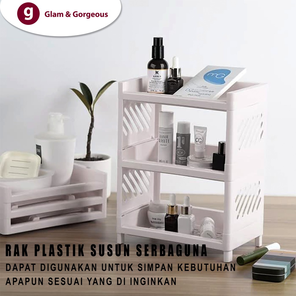 Rak Plastik Mini Serbaguna 3 Susun RT010