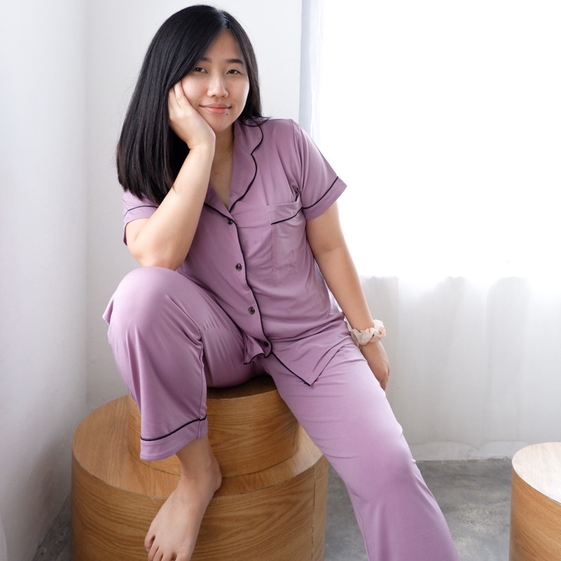 Love to Yawn Ruby Pajamas Set - Piyama Wanita Baju Tidur Wanita