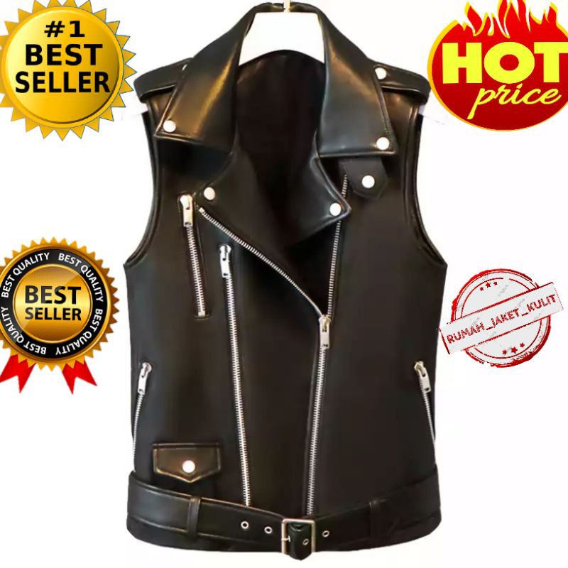 ROMPI KULIT ASLI PRIA RAMONES TERBARU TOURING MOGE BIKERS MOTOR HARLEY