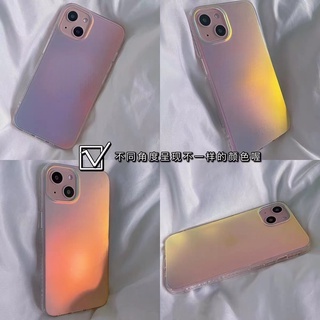 Soft Case TPU Transparan Gradasi Laser Cover iPhone 11 12 13 Pro Max XR X XS Max 7 8 Plus