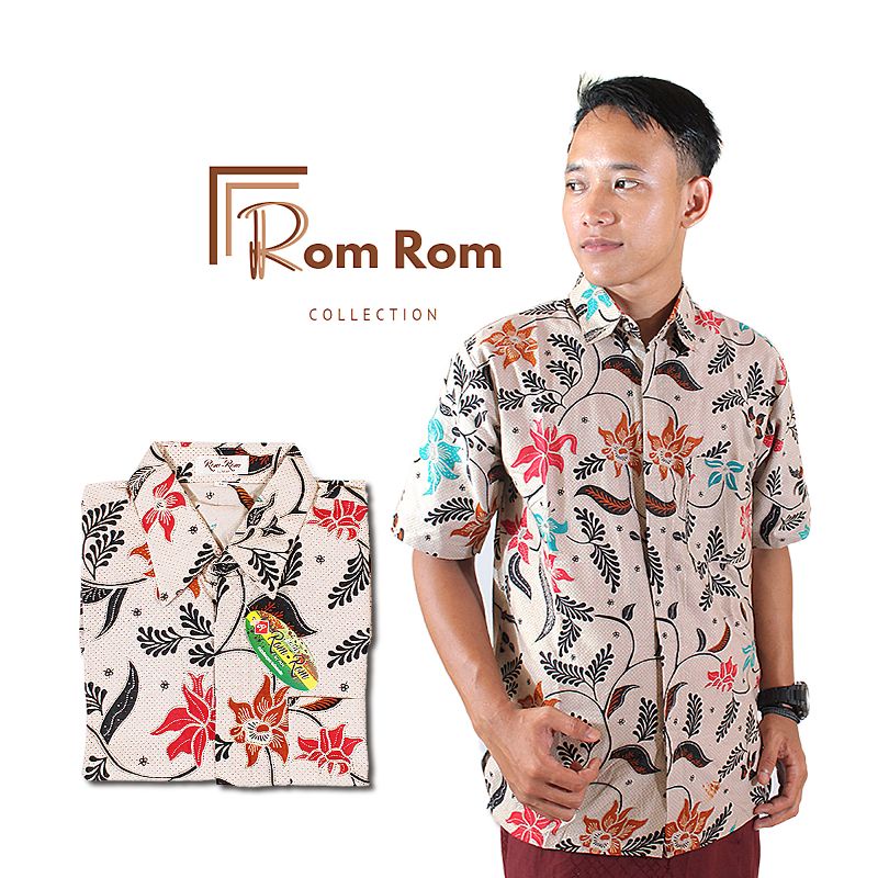 COD Kemeja Batik Pria Lengan Pendek Songket Premium /Batik Casual/Batik Songket/Batik