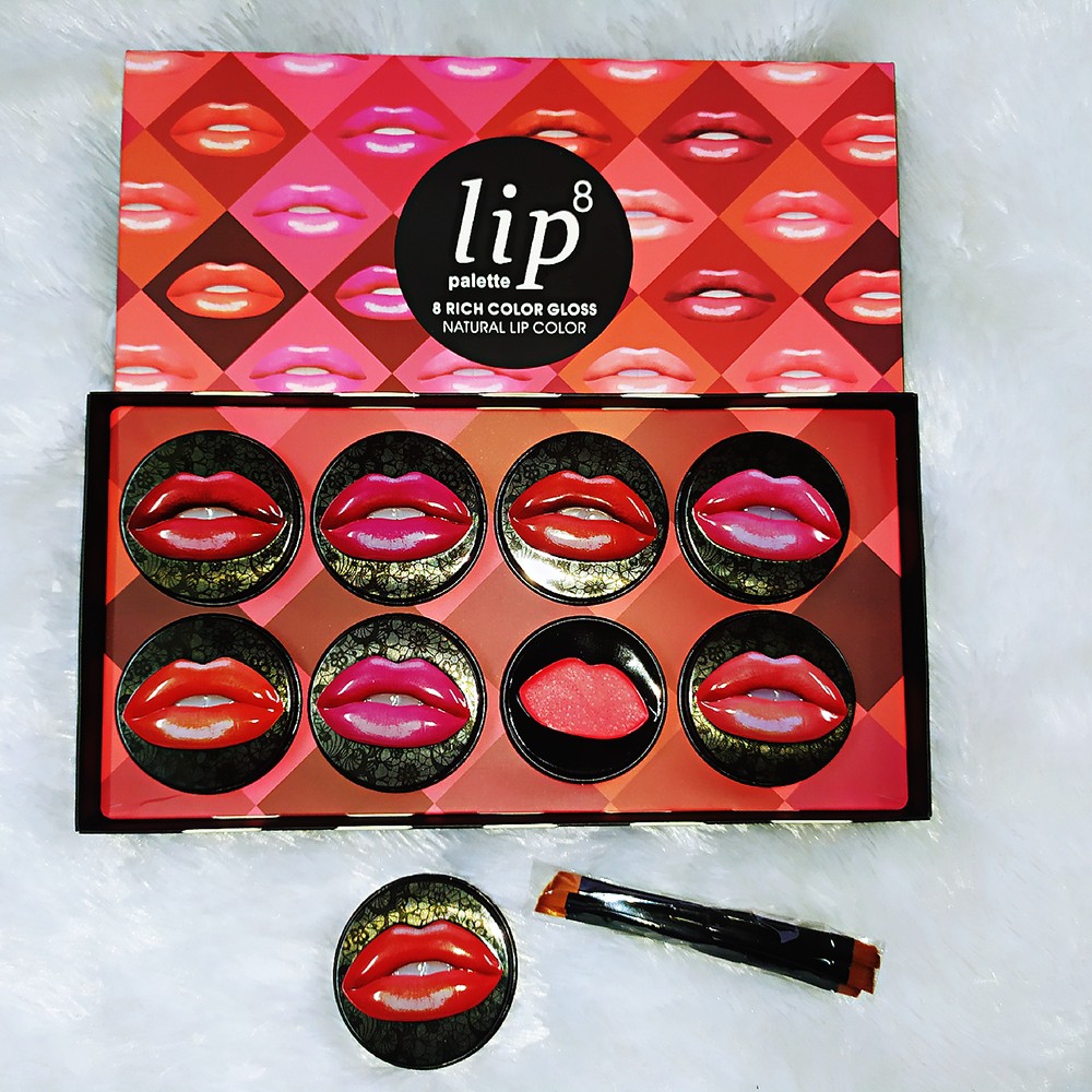 ( PROMO )New Lip Palette * Rich Color Gloss Natural Lip Color/BoX