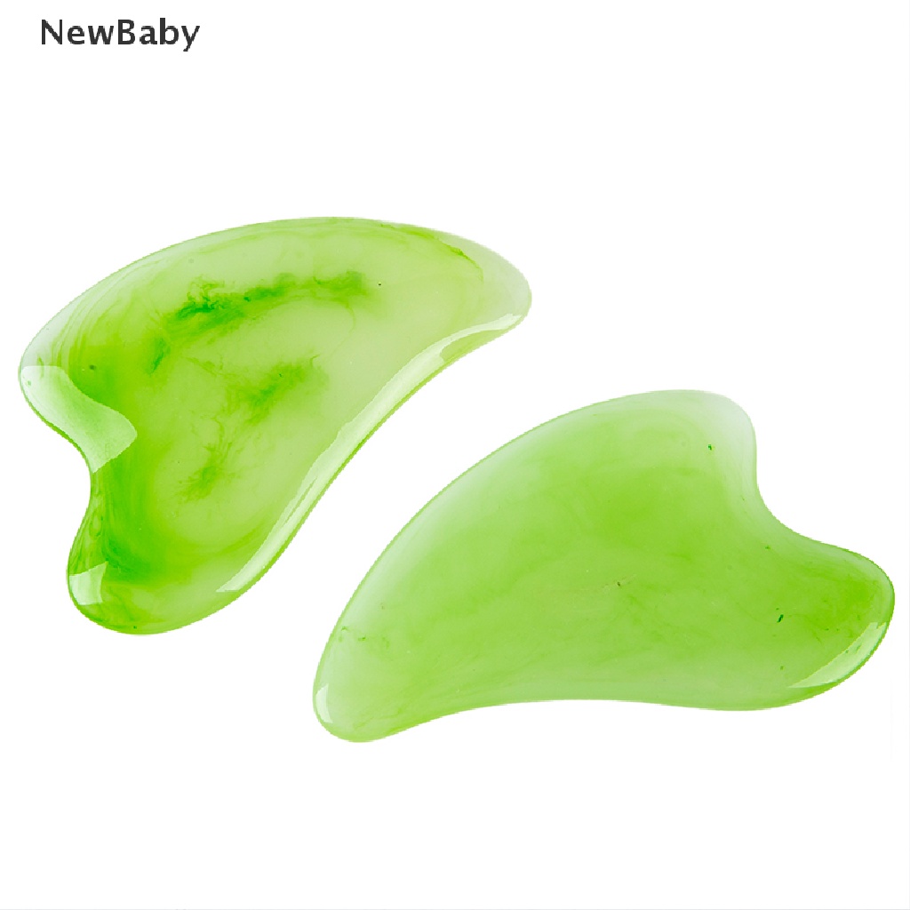 NewBaby Gua sha Stone Board Massage Body Neck Guasha Plate Jade Face Massager Scrapers ID