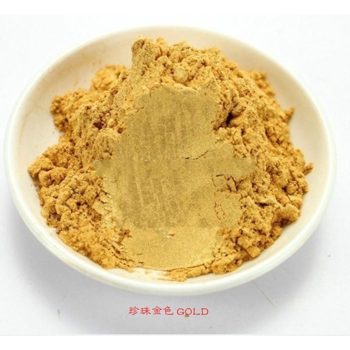 

Natural Mica Powder 10G/Pewarna Mika Bubuk/Gold