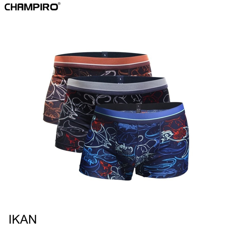 BABEE - CELANA BOXER PRIA CHAMPIRO X-CITED FULLPRINT C0315C / BOXER PRIA / CELANA DALAM PRIA