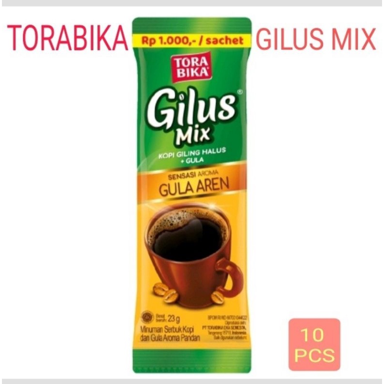 

TORABIKA GILUS MIX Gula Aren 10 Sachets @ 23 Gram