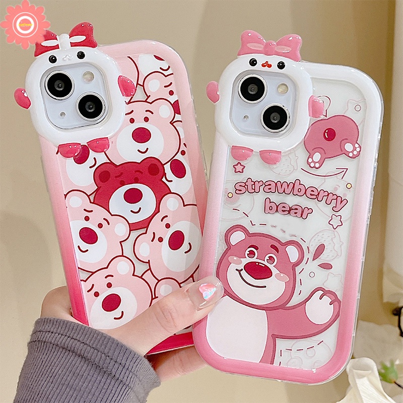 Soft Case Desain Beruang Lotso Strawberry Untuk Vivo Y35 Y22 Y22S Y16 V23E V23 Y02S Y75 Y55 Y91 Y93 Y95 Y51 Y31 Y91C Y20 Y15s Y15A Y50 Y21 Y20 Y21 Y21I Y21 Y21 Y21 Y21I Y21S