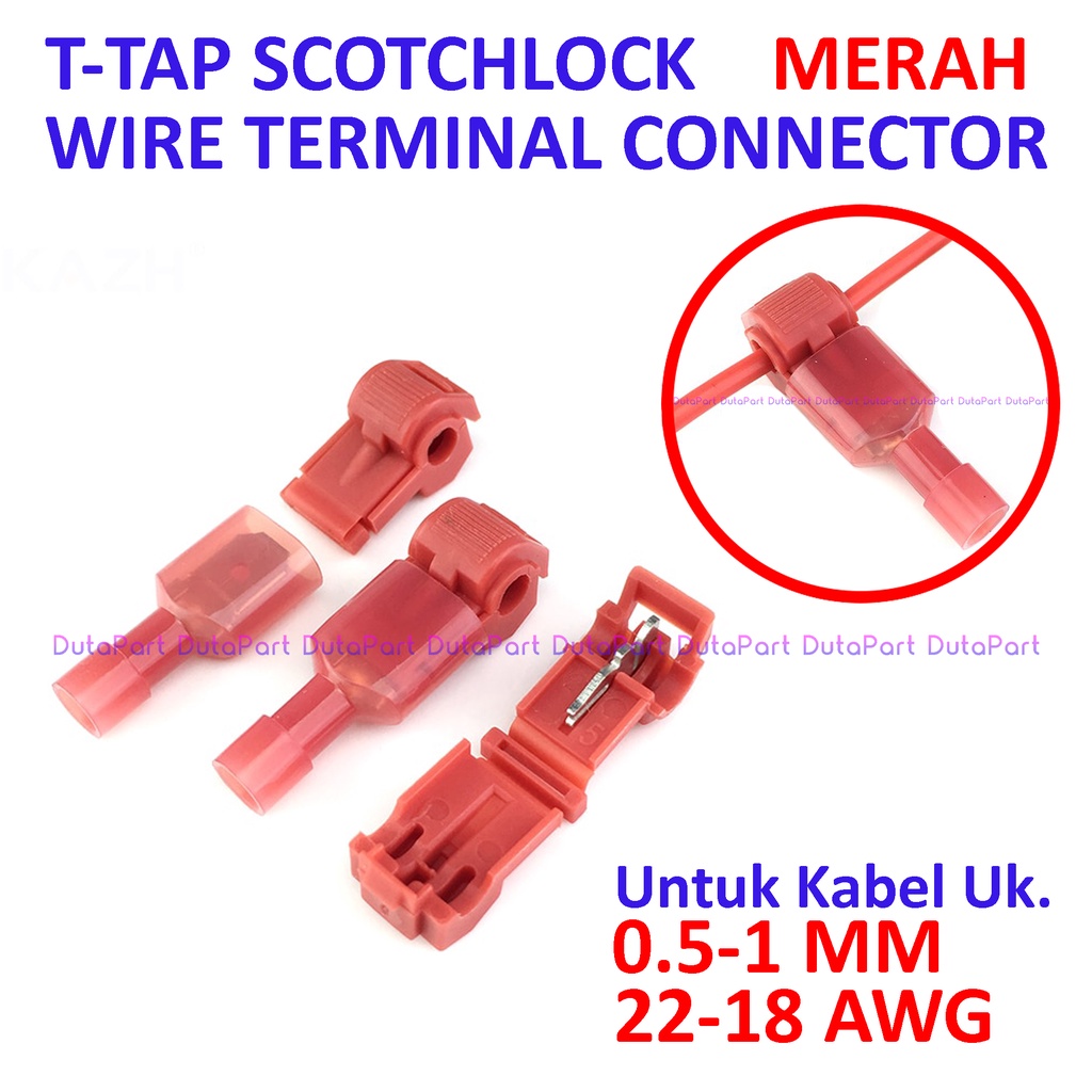 T-TAP ScotchLock MERAH Terminal Kabel Jumper Connector Tee Scotch Lock