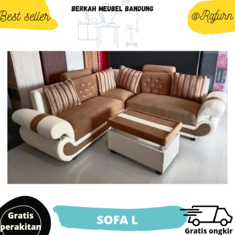 Sofa Minimalis L Termurah Terlaris Bandung Tasikmalaya Garut Cimahi Purwakarta Cianjur Sumedang