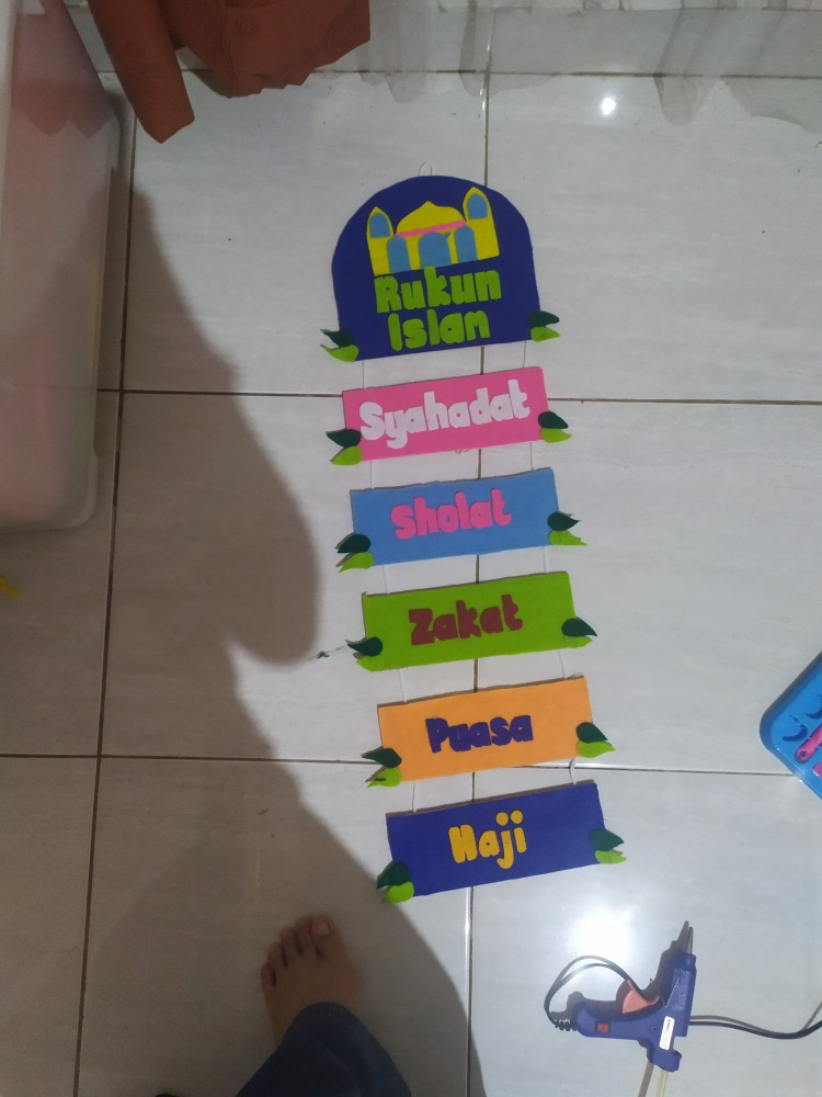 Set Rukun Iman&islam/hiasan Gantung/hiasan Dinding/prakarya Sekolah/kerajinan Tangan
