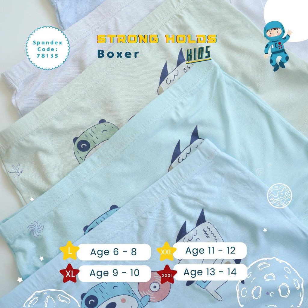 1 PCS KIANO KID | Boxer anak Cd Anak Cowok Segi4  KM 702 Bahan super soft