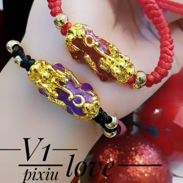 Xuping gelang tangan pixiu lapis emas 24k