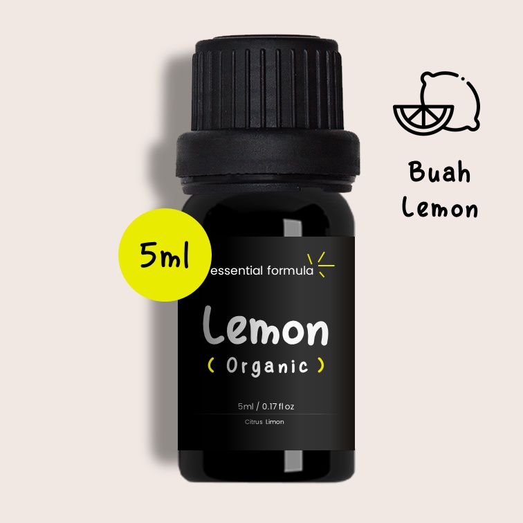 5ml Organic Lemon Essential Oil Buah Lemon Murni 100%