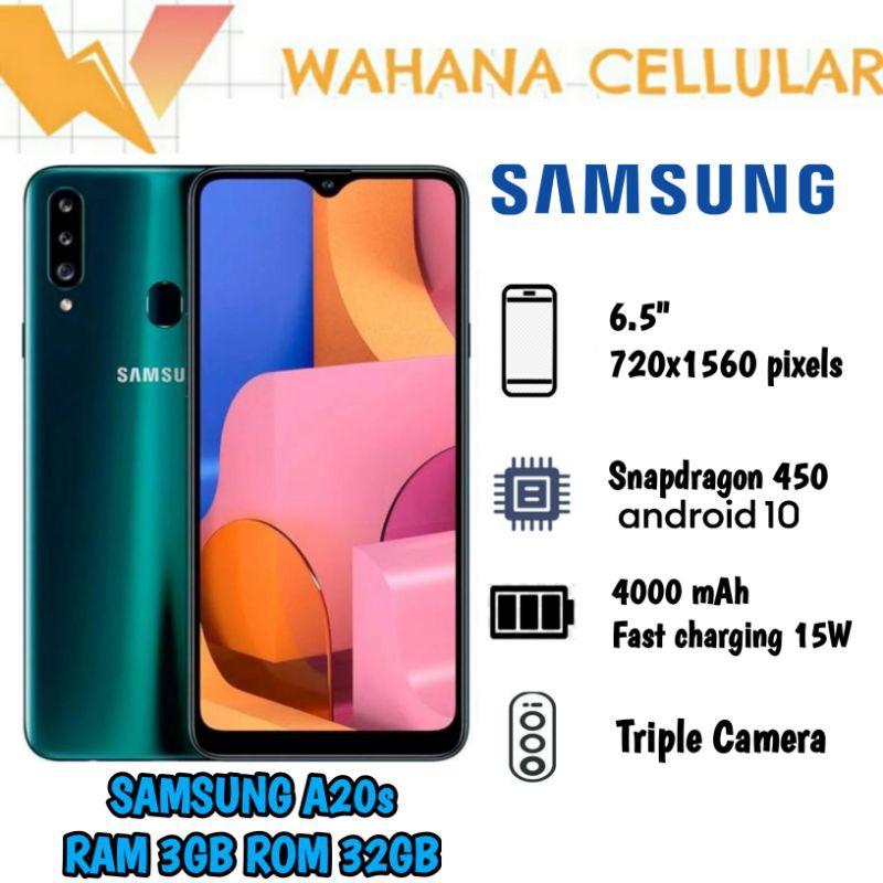 HP SAMSUNG GALAXY A20s RAM 3/32GB GARANSI RESMI SEIN Shopee Indonesia