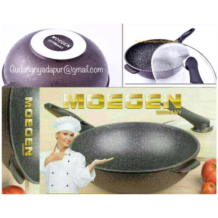 WOK PAN MOEGEN GERMANY MARBLE COATING 30 CM