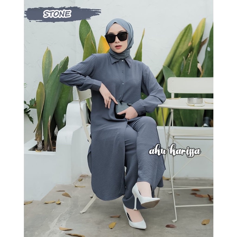 (MSB) ONE SET HARISSA DAILY TUNIK BUSUI SET RAYON UNIQLO