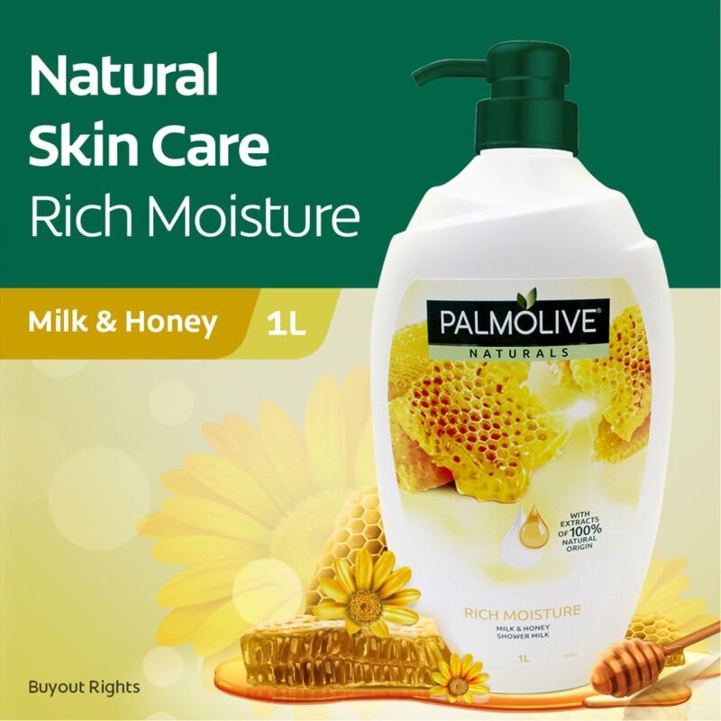 Palmolive Naturals Honey / Orchid / Cherry Blossom Shower Milk - Sabun Mandi 1L