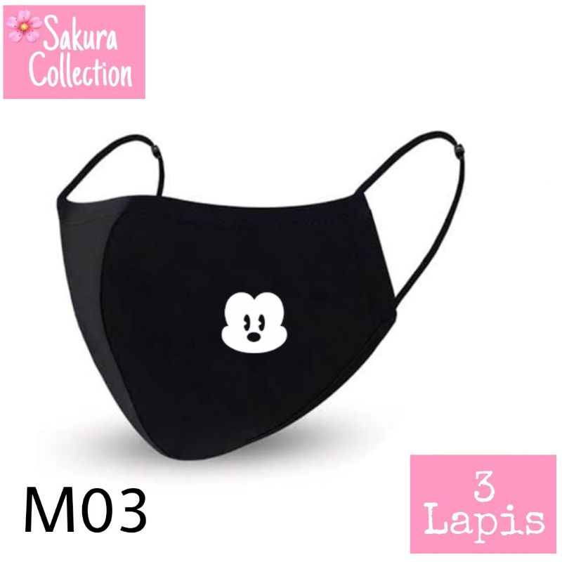 Masker Kain 3 Lapis - Mickey mouse