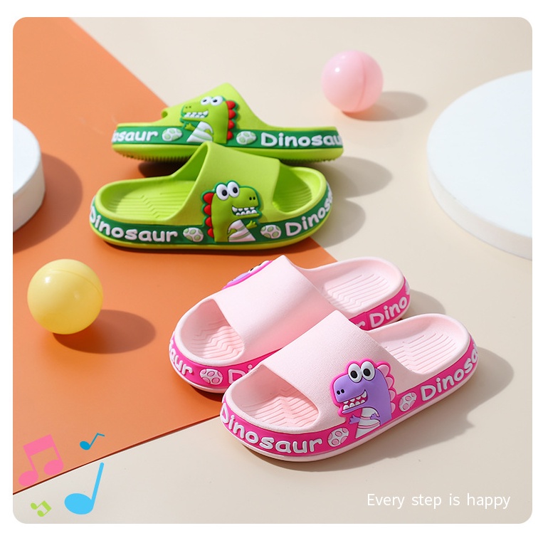 Sandal Anak Laki-laki / Perempuan Gambar Dino Egg EVA Anti Slip SA04