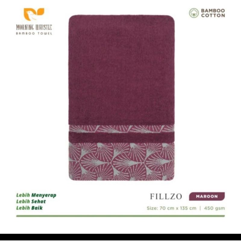 Handuk Mandi Morning Whistle Bamboo towel 70 x 135 cm