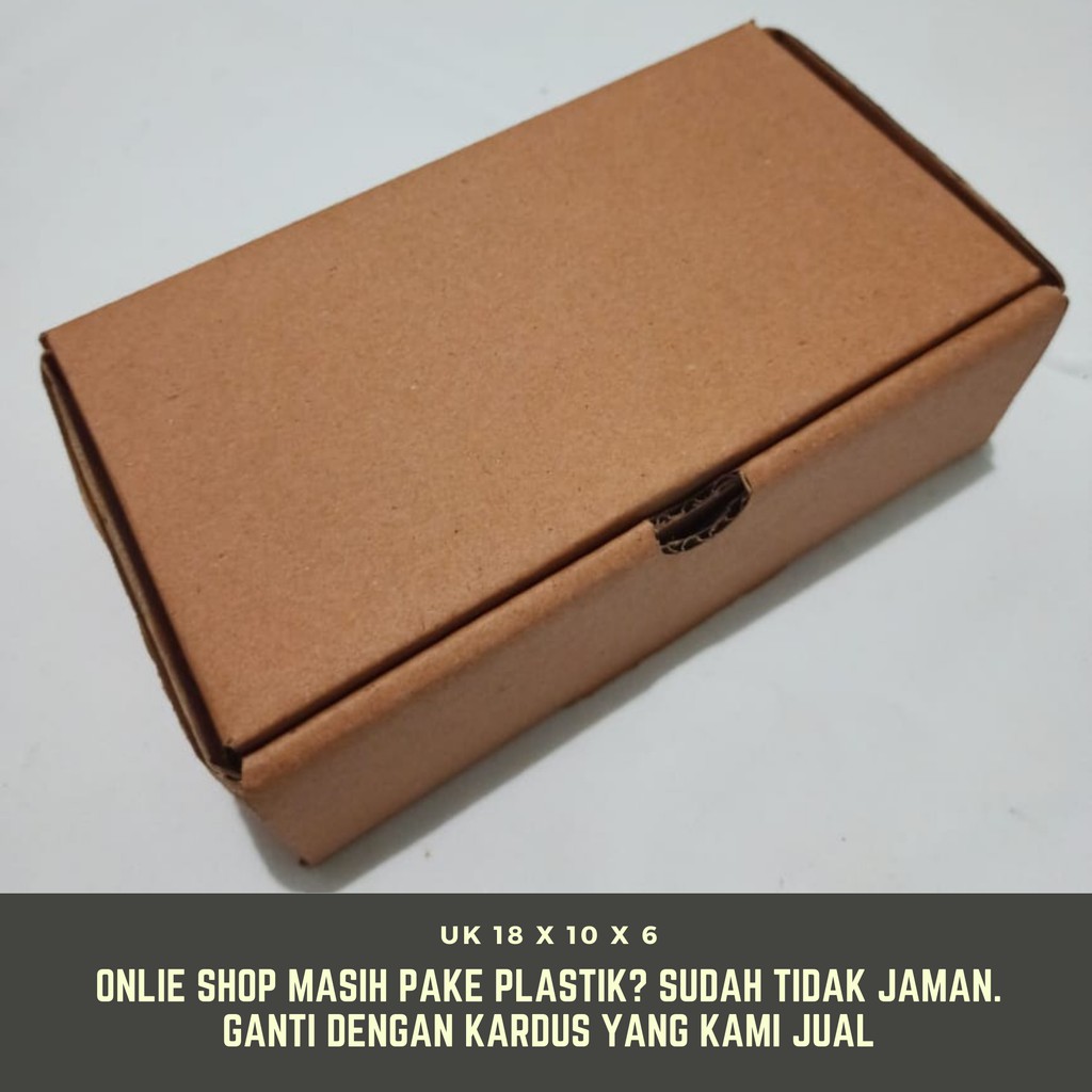 

Kardus ukuran 18x10x6cm kardus packing kecil kardus packaging