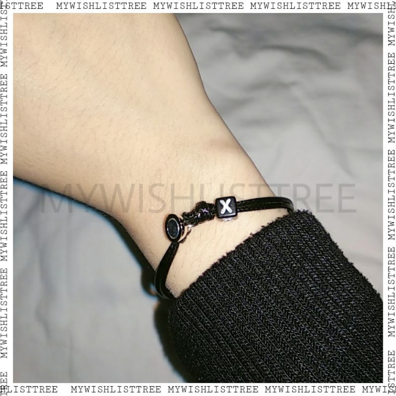 [DADU HITAM] GELANG MAGNET 1PCS INISIAL DADU HITAM | GELANG COUPLE MAGNET POLOS MURAH | GELANG LDR G