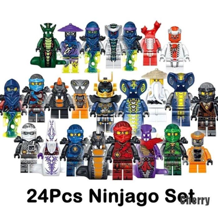 sale Set of 24 pcs Ninjago Mini Figures Kai Jay Sensei Wu Master Diskon