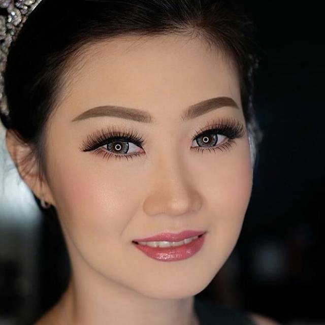 Softlens Pengantin Puffy 3 Tones Gray Grey (Abu-abu) Soft Lens Wedding Make Up Artist Mata Minus