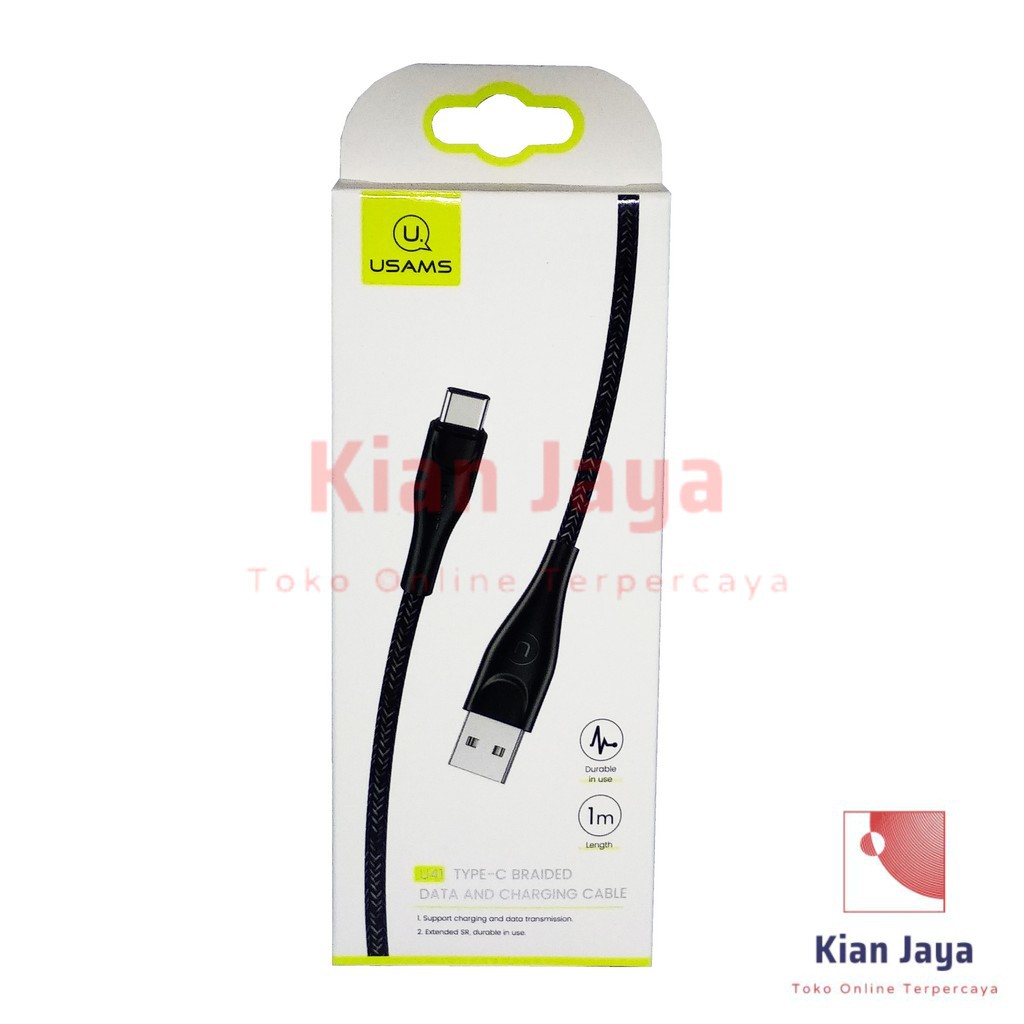 Usams Kabel Data Type C Port Cable Support Fast Charging dan Data Transmission Original