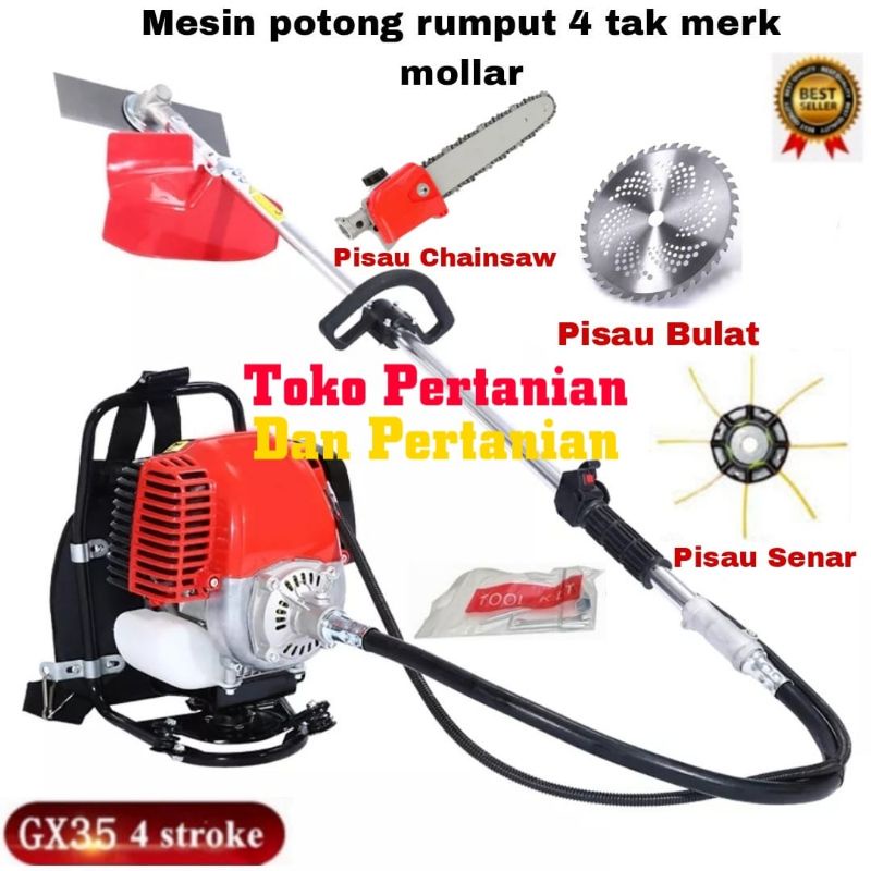 MESIN POTONG RUMPUT HONDA MERK MOLLAR 4 TAK GX35