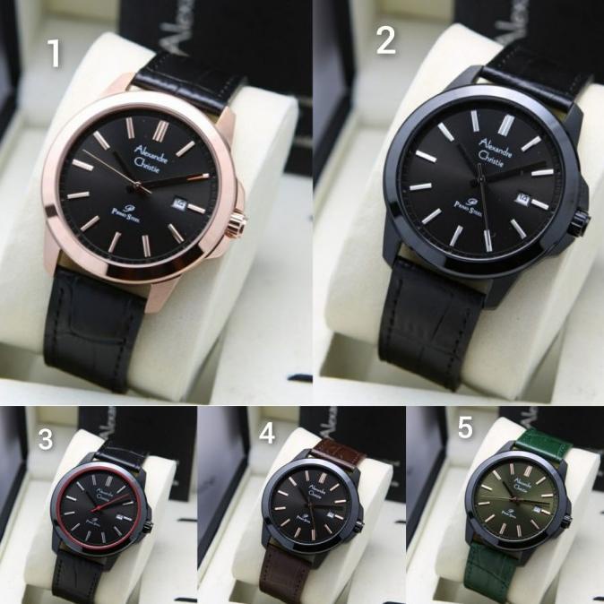 Jam Tangan Pria Alexandre Christie AC 1017 Leather Strap | AC 1017 MD