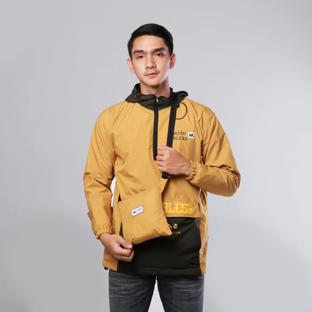 Mecca_shop24/Tas Jaket Cagoule Parasut Pria MTB Premium Yellow/Jaket Waterproof
