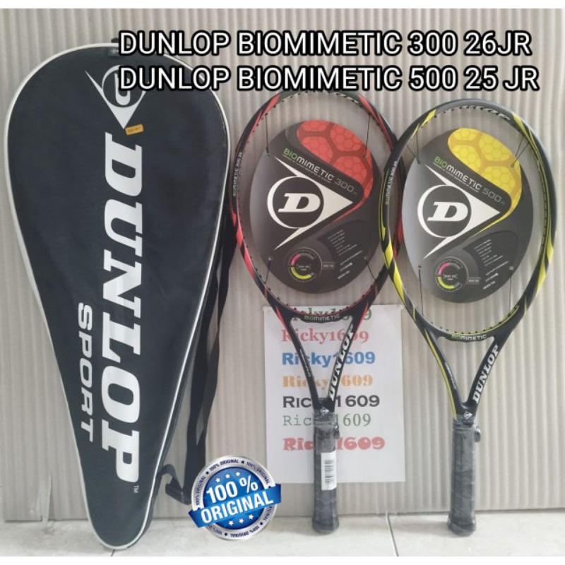 RAKET TENIS DUNLOP BIOMIMETIC 500 25 JR - DUNLOP BIOMIMETIC 300 26 JR - RAKET TENIS DUNLOP JUNIOR 25