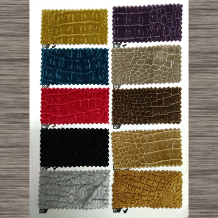Kain Beludru / Bludru Mengkilap Motif Kulit Buaya Tebal - Alligator ~ yst542
