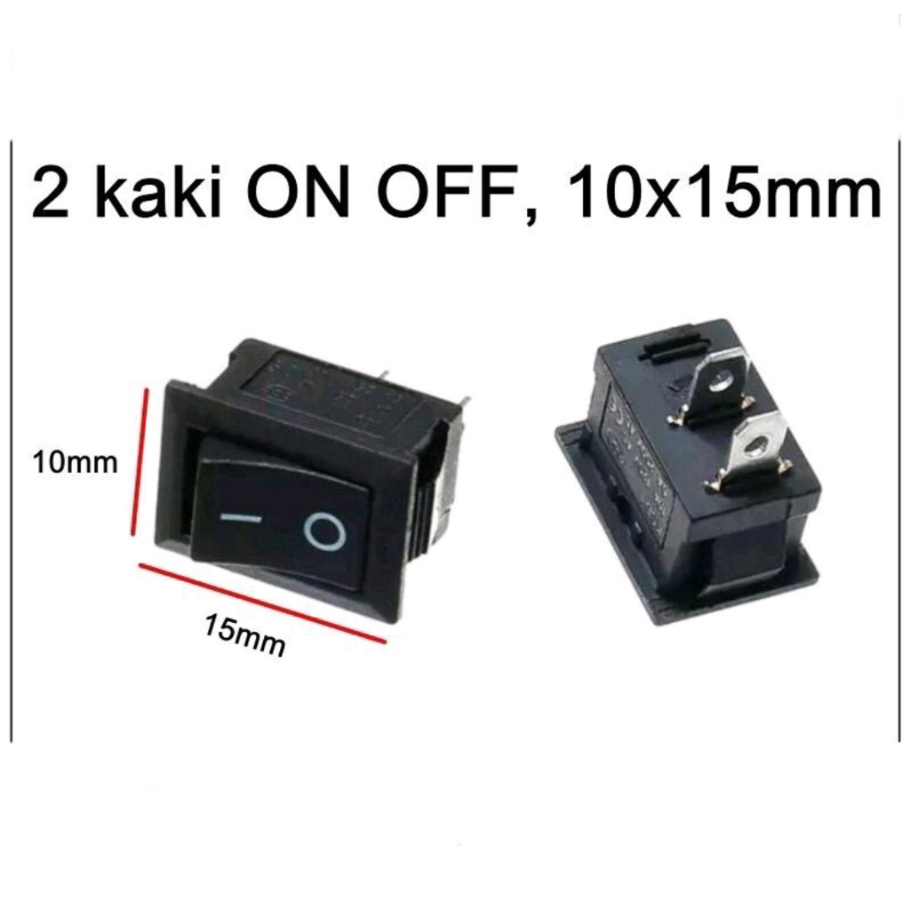 Saklar Switch On Off Hitam 2 Pin