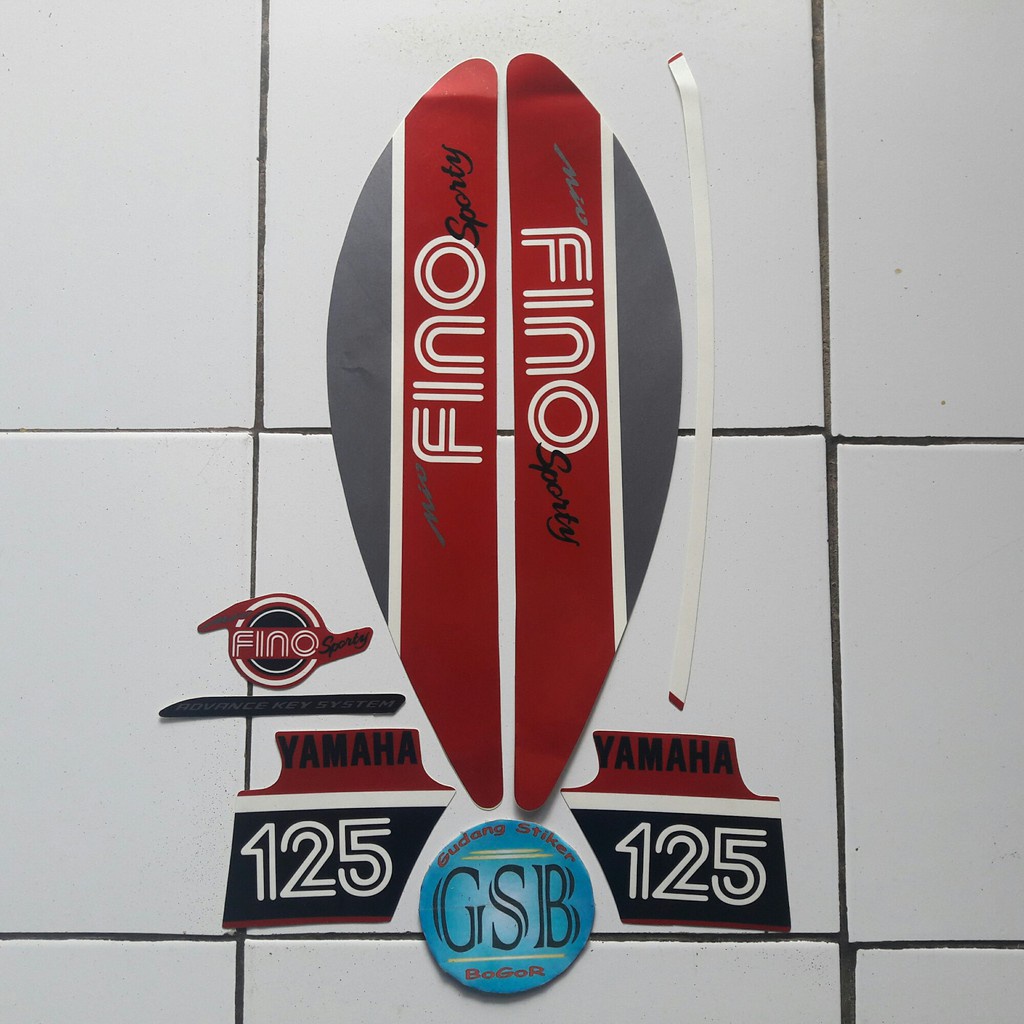 Striping Motor Fino 125 2017 Merah