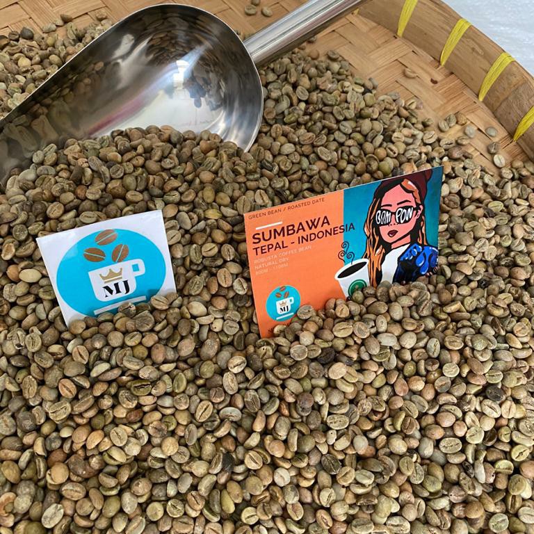 biji kopi mentah robusta sumbawa tepal 1kg   grade 1   green bean