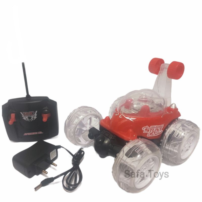 Rc stunt car bisa berputar 360 rotation mainan remote control charger