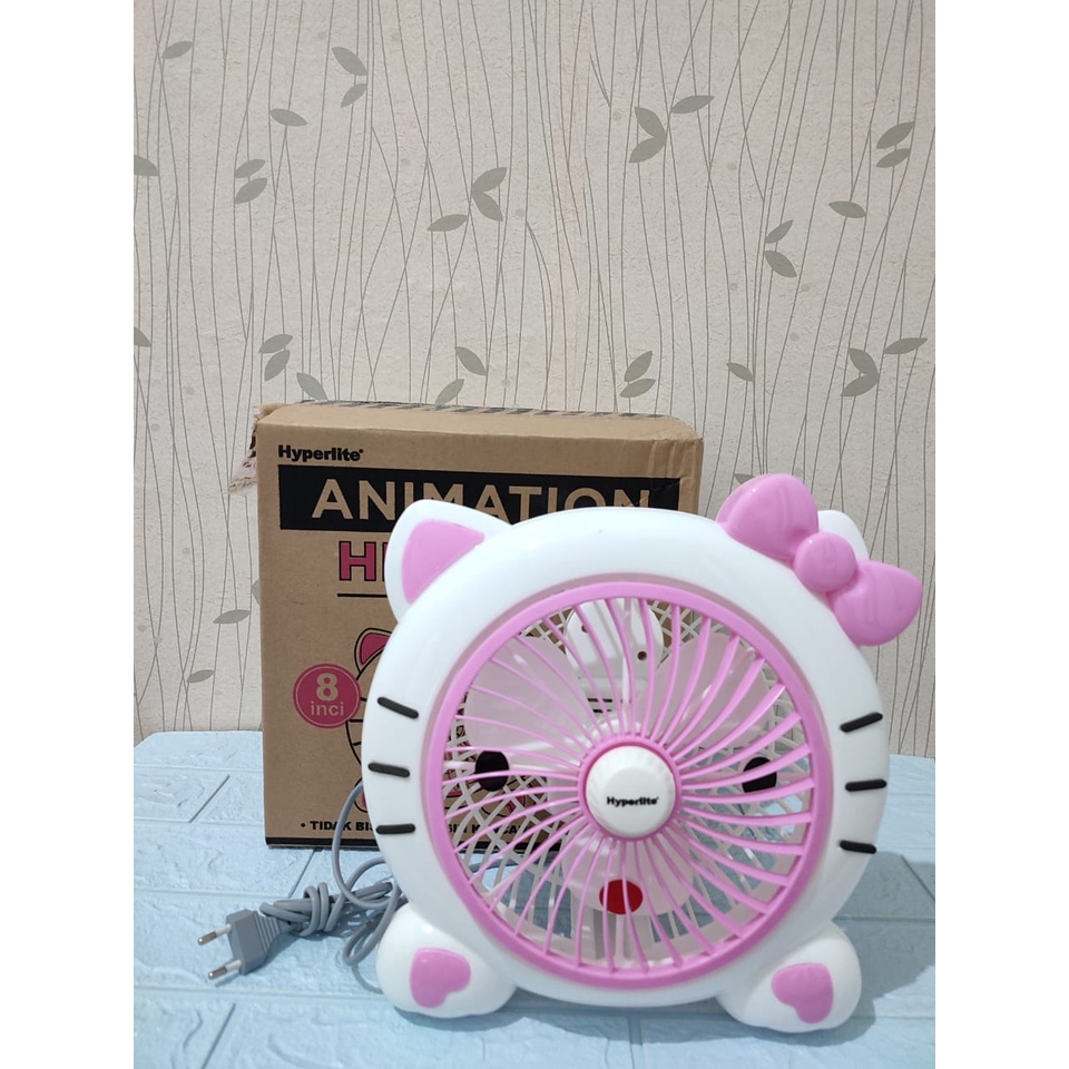 Box Fan Kipas Angin Duduk Besar Karakter Kitty 8 inch Arashi HK 04 - Kipas Angin Karakter - Kipas An