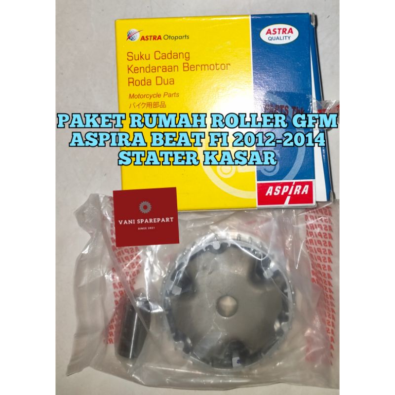 PAKET RUMAH ROLLER BOSH TUTUP PLAT KLIP SLIDER RUMAH ROLLER SET GFM ASPIRA BEAT FI 2012 -2014 STATER