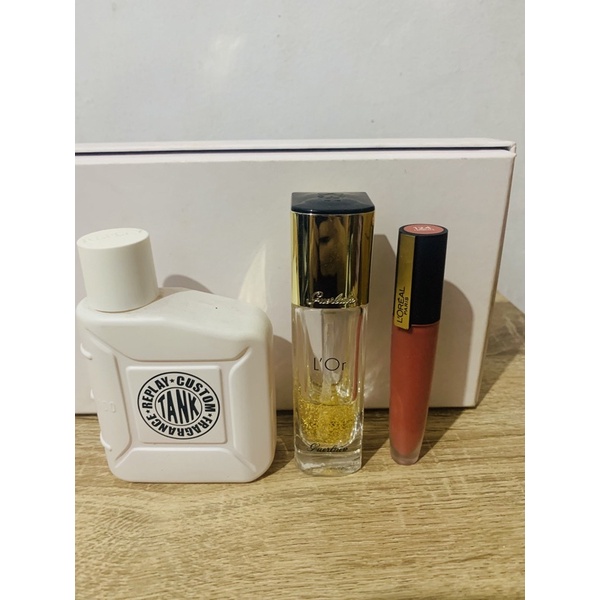 Preloved Guerlain L’or dan Replay tank custom, lipstik