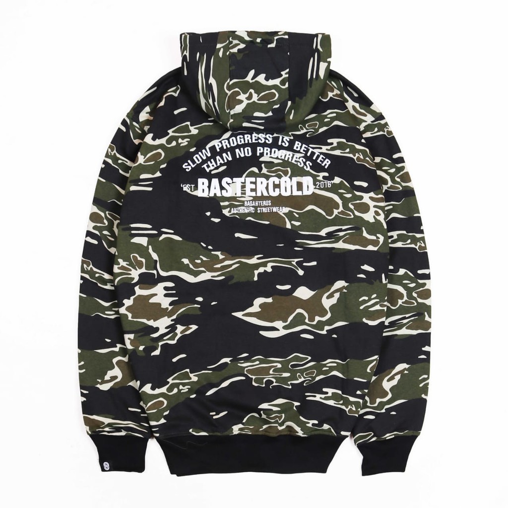 JAKET SWEATER HOODIE BSTR CAMO LOGO APLIKASI PROGRES UNISEX PREMIUM QUALITY