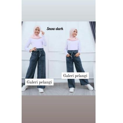 PCT.25Au22ι ‣ Kulot Jeans Anak Usia 4-14 Thn / Celana Kulot Rawis Kekinian Anak Tanggung Bahan Jeans