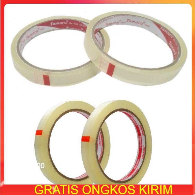 

isolasi bening 1/2" Inch 12mm x 72 Yard selotip solasi lakban tape Depok