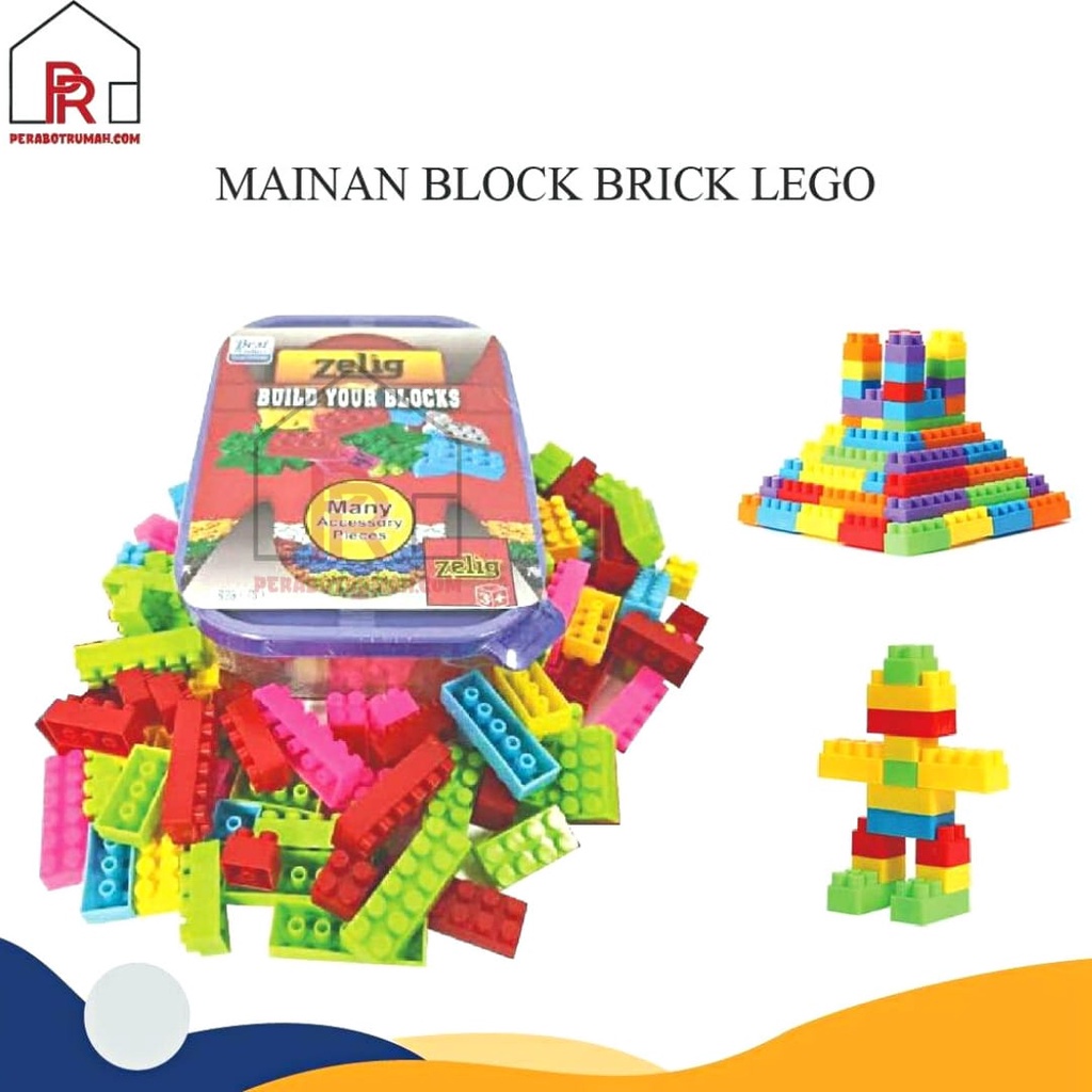 Mainan Anak Balok Lego / Brick Block Tepak ZLG / Blok Mini Tepak Kotak / Mainan Edukasi Anak