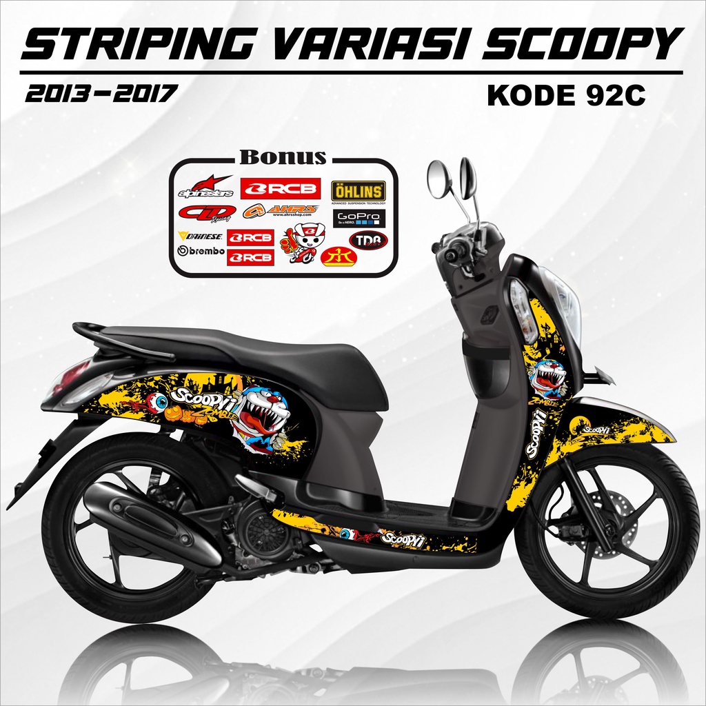 Striping Scoopy Sticker Scoopy 2013/2017 Variasi Kode 92