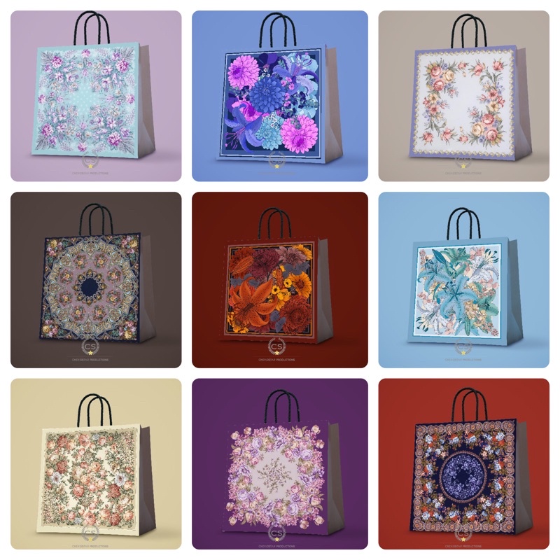 

Paper bag custom Flower Goodie bag Hampers Shopping bag Tas kado Bungkus kado Tas kertas Semoga berkenan